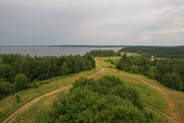 Landscape of Braslav lakes in belarus