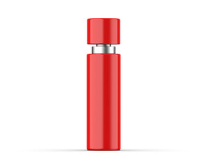 Spray bottle with metallic collar for branding and mockup, ready for product presentation, 3d render illustration