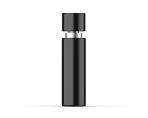 Spray bottle with metallic collar for branding and mockup, ready for product presentation, 3d render illustration