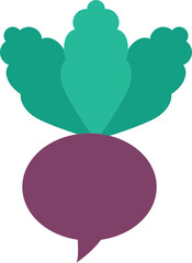 Obraz premium Beetroot flat icon