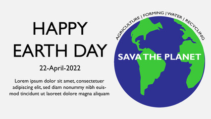 Earth day web banner design vector illustrator, save earth and planet, cover poster