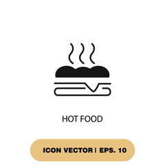 hot food icons  symbol vector elements for infographic web