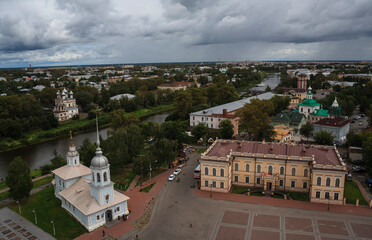 View from the observation deck of the Vologda Kremlin. Vologda. Russia