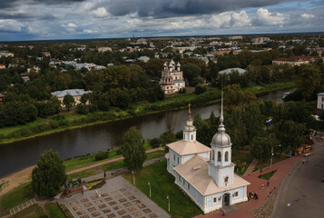 View from the observation deck of the Vologda Kremlin. Vologda. Russia