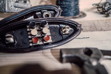 Germany Signal Corps (Nachrichtentruppe) filed telephone extension connector