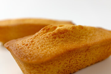 Financier on a white background