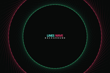 Abstract vector circle background. Gradient retro line pattern design. Circle for sound wave. vector illustration