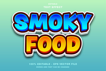 Smoky Food Game Style Text Effect