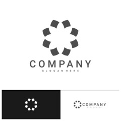 Luxury flower vector logotype. Linear universal leaf floral logo template. Creative Mandala logo design concepts