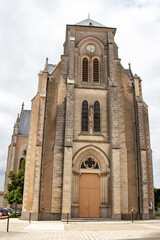Fototapeta na wymiar La Planche. Église Saint-Jacques. Loire-Atlantique. Pays de la Loire