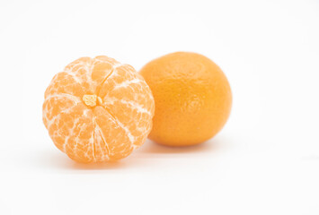 kamala or Tangerine isolated on white background,