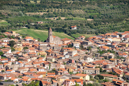 View Of Gesturi From Giara Plateau 
