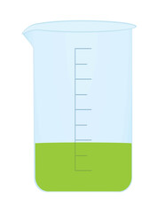 Plastic container with measures. vector