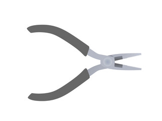 Metal long nose pliers. vector