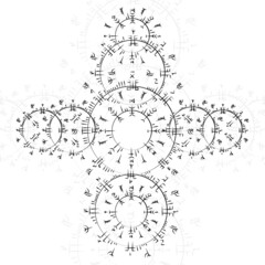 Circle black runes great symbol