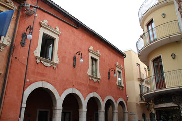renaissance (?) palace (?) in taormina in sicily (italy) 