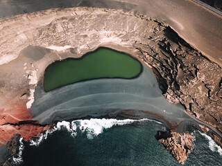 el lago verde, green lake canary islands