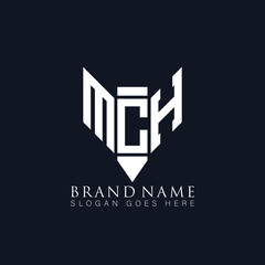 MCH letter logo design on black background.MCH creative monogram initials letter logo concept.
MCH Unique modern flat abstract vector letter logo design. 