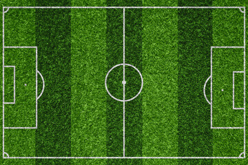 Football soccer pitch field sport outdoor court green grass with line correct dimension for background - obrazy, fototapety, plakaty