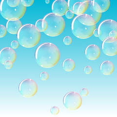 Rainbow bubbles background