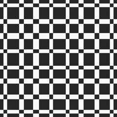 Fototapeta premium Grid of black and white rectangles. Vector simple shape with identical cells of checkers. Seamless and simple pattern.