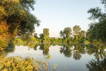View of the nature reserve, at the end of a summer day.
