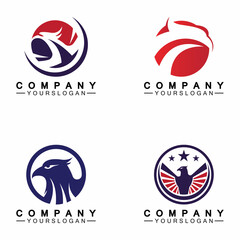 Eagle icon logo design vector template