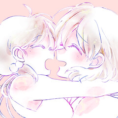 母と娘の幸せそうなイラスト