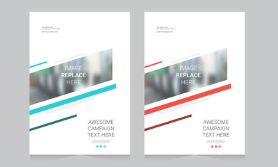 Cover design for annual report and business catalog, magazine, flyer or booklet. Brochure template layout. A4 cover vector EPS-10