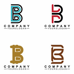 letter B logo vector, letter B business logo,Modern unique creative B logo design, Minimal B initial based vector icon.