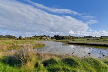 The coast at Plougrescant in Brittany-France