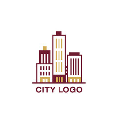 Fototapeta premium Real estate logo. City icon. Vector illustration