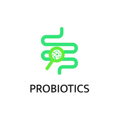 Lactobacillus Probiotics Icon. Normal gram-positive anaerobic microflora sign. Editable vector illustration. Modern style. Medical, healthcare and scientific concept.