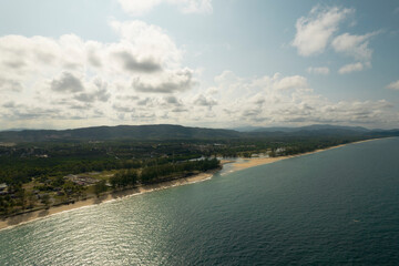 Aerial view of beach in Malaysia