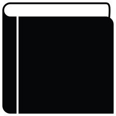 Obraz premium black book sign icon on white