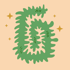 Boho-style vector banner, hand-drawn doodles of plants. Corporate report cover abstract geometric illustration design layout bundle