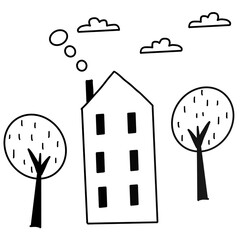 House and trees