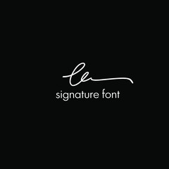 Initial Letter ee Logo - Handwritten Signature Logo