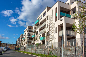 modern architecture residential building condominium appartments development