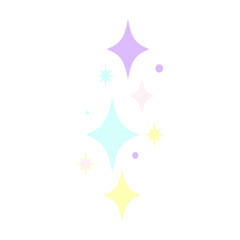 Magical four-pointed stars illustration