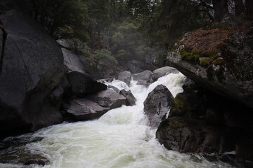 waterfall in the mountains