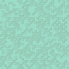 Fototapeta premium Implementation of Edward Zajec’s “Il Cubo” from 1971. Essentially a Truchet tile set of 8 tiles and rules for placement art illustration