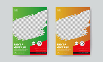 A4 Fitness Club Flyer & PosterTemplate layout