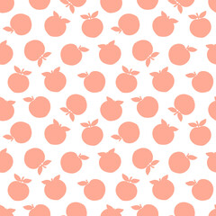Seamless pattern peaches silhouette vector illustrationGB