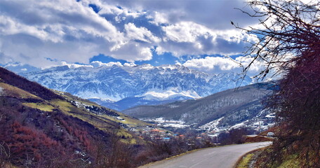 Mountains in Mazandaran, the north of Iran, mountainous village