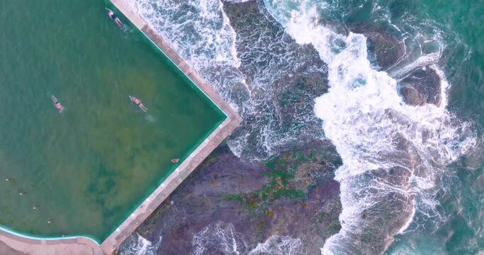 Bigola Rockpool swimmers aerial drone