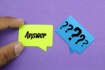 chat box with questions and answers. the concept of answering