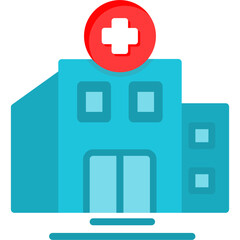 Fototapeta premium Hospital Building Icon