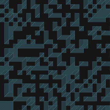 Implementation of Edward Zajec&rsquo;s &ldquo;Il Cubo&rdquo; from 1971. Essentially a Truchet tile set of 8 tiles and rules for placement art illustration