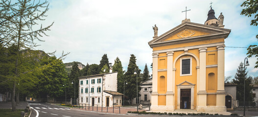 Panorama of the small historic center of Affi, Verona Italy - obrazy, fototapety, plakaty
